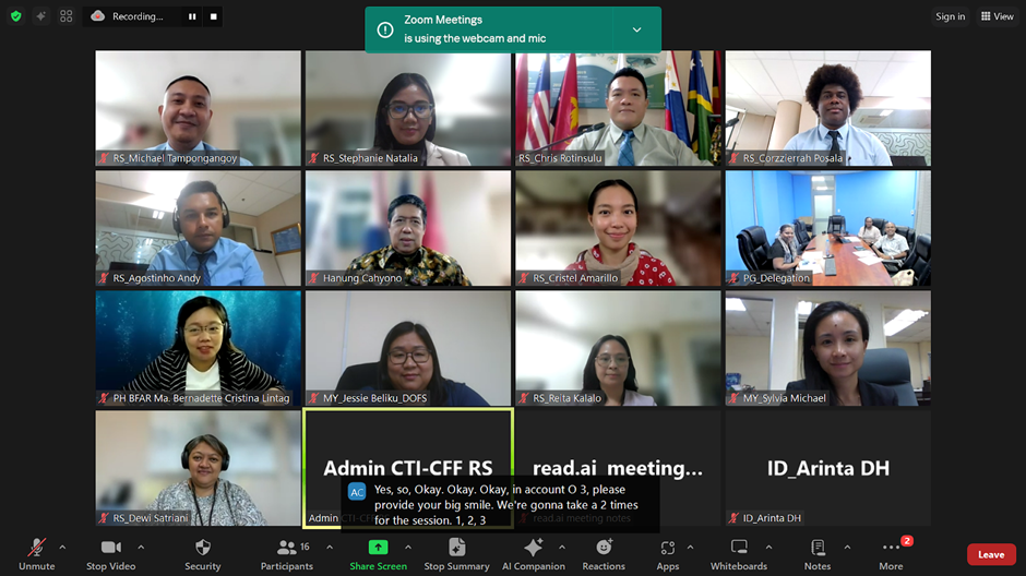 the EAFM Technical Working Group and Seascapes Technical Working Group Online Meeting
